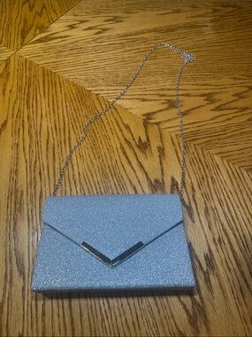 Sparkle Envelope Crossbody Bag - Silver